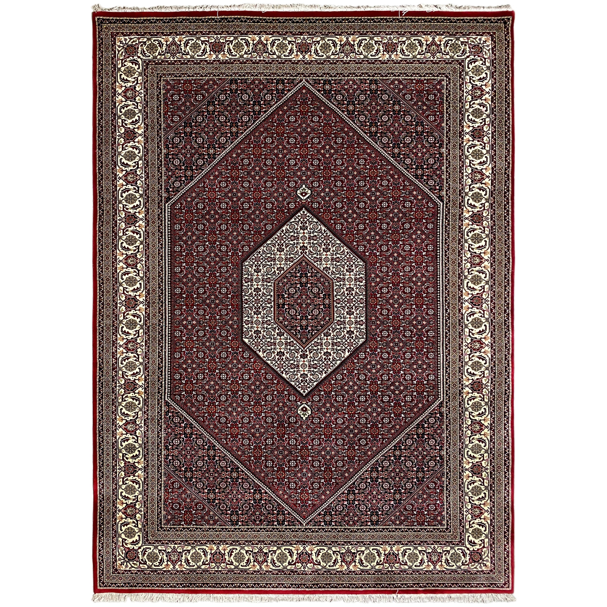 Handgeknüpfter Bidjar Teppich rot 304x205 cm aus 100% Wolle